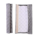 1X(2 Piece Car Belt Pad Belt Protector Seat Belt Protector (Gray)