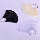 1Set False Nail Tips Nature Fan Finger Full Card Nail Art Display Practice