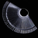 1Set False Nail Tips Nature Fan Finger Full Card Nail Art Display Practice