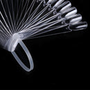 1Set False Nail Tips Nature Fan Finger Full Card Nail Art Display Practice