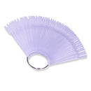 1Set False Nail Tips Nature Fan Finger Full Card Nail Art Display Practice