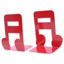 2Pcs Musical Note Metal Bookends Iron Support Holder Desk Stands For Books