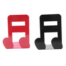 2Pcs Musical Note Metal Bookends Iron Support Holder Desk Stands For Books