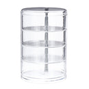 4 Layers Rotary Jewelry Storage Box Organizer Portable Earring Ring Display Case Holder