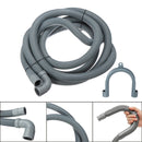 4M Wash Machine Dishwasher Drain Hose Outlet Water Pipe Flexible Extension 22mm With Bracket