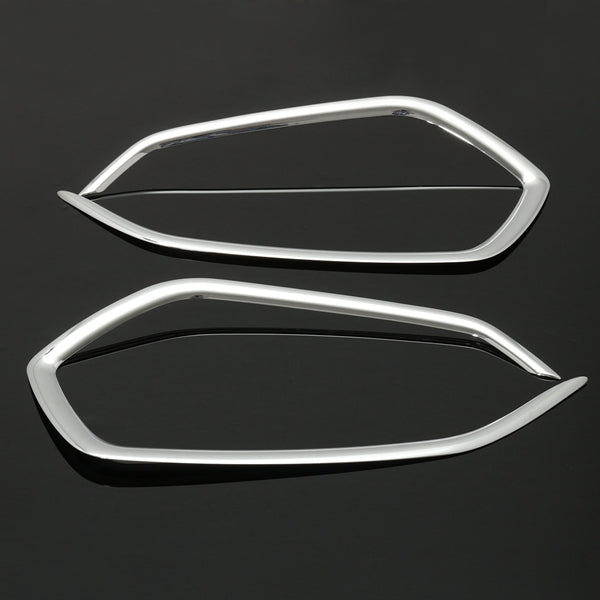 2pcs Chrome Front Fog Light Trim Decoration Cover For Hyundai Tucson 2015 2016