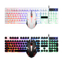 Q210 Rainbow Backlit USB Wired 104Key Mechanical Keyboard and 1600 DPI LED Mouse Combo
