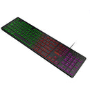 IMICE AK-200 104 Keys Ultra Thin USB Wired Gaming Keyboard 3 Color LED Backlit Membrane keyboard for Office Game