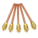 5pcs Metal One-way Air Valve Air Conditioning Refrigeration Service Access Valve 1/4 Inch
