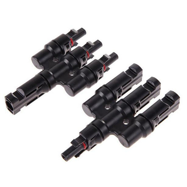 MC4 T-type 3 Branch Parallel Connector Solar Panel Adapter Photovoltaic Connector
