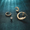 Trendy Moon Star Stud Earrings Kit Rhinestone Alloy Earring Set Women Jewelry