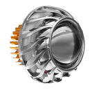 Double Color Round 8000K 30W High/Low Beam LED Headlights For Motorcycle Angel Eyes Devil Eye Light