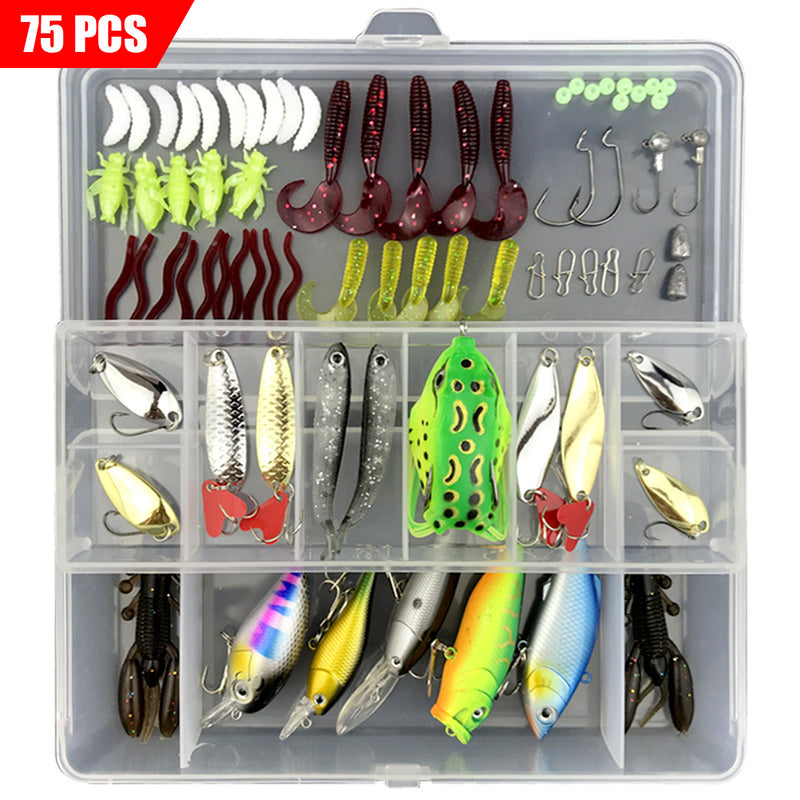 ZANLURE 33-142 Pcs Fishing Lure Tackles Kit Lures Baits Set Fishing Hooks