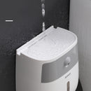 Ecoco Double Layer Toilet Paper Holder Waterproof Tissue Box Wall Mounted Toilet Roll Dispenser Portable Toilet Paper Holders