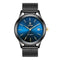 TEVISE 9017 Date Display Automatic Mechanical Watch Full Steel Mesh Stainless Steel Men Watch