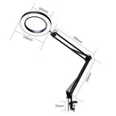 DANIU Flexible Desk Large 33cm+33cm 5X USB LED Magnifying Glass 3 Colors Illuminated Magnifier Lamp Loupe