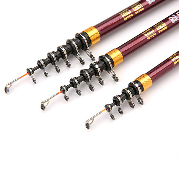 ZANLURE 1 Pcs 1.8/2.1/2.4/2.7m Carbon Fiber Telescopic Mini Fishing Rod Travel Sea Fishing Pole Spinning Casting Rods