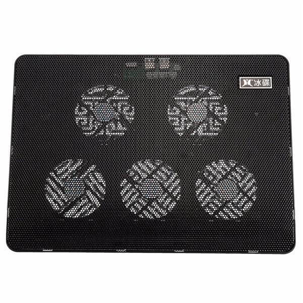 5 Fans LED USB Port Cooling Stand Pad Cooler for 17 inch Laptop Notebook