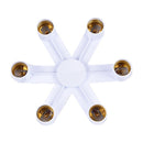 6 In 1 E27 10A LED Bulb Adapter Lamp Holder Base Converter Socket Splitter AC85-265V