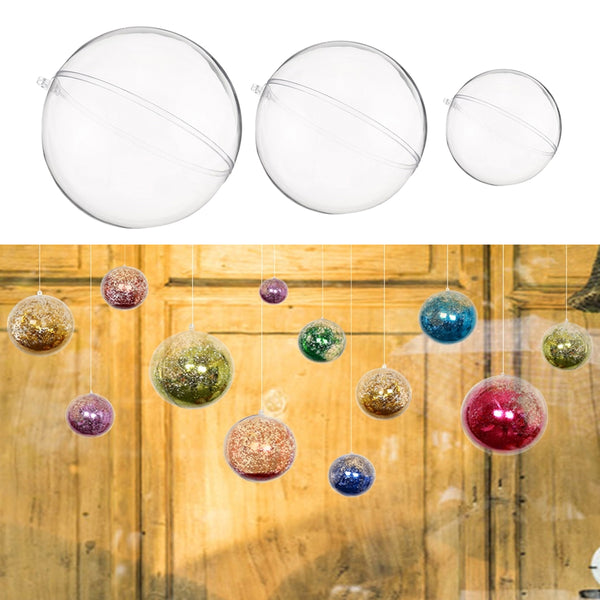 10Pcs 50/70/100/120mm Christmas Magic Ball Clear Transparent Tree Balls Bauble Christmas Ornament Home Decorations Gift