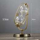 Rotating Hourglass Sand Timer Metal Spinning Sandglass for Club Hotel Home Office Desktop Decoration Gift S/L Size
