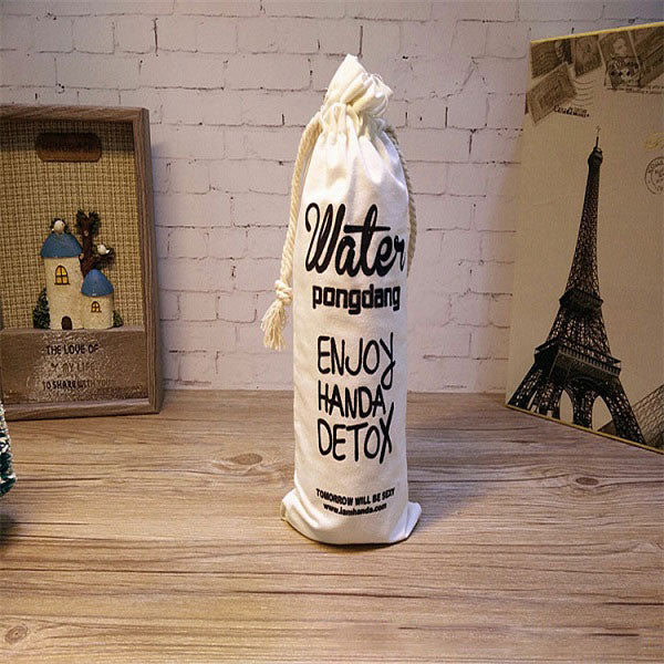 Creative 1L High Capacity Water Glass Drinkware Transparent  Water Bottle with a Bag