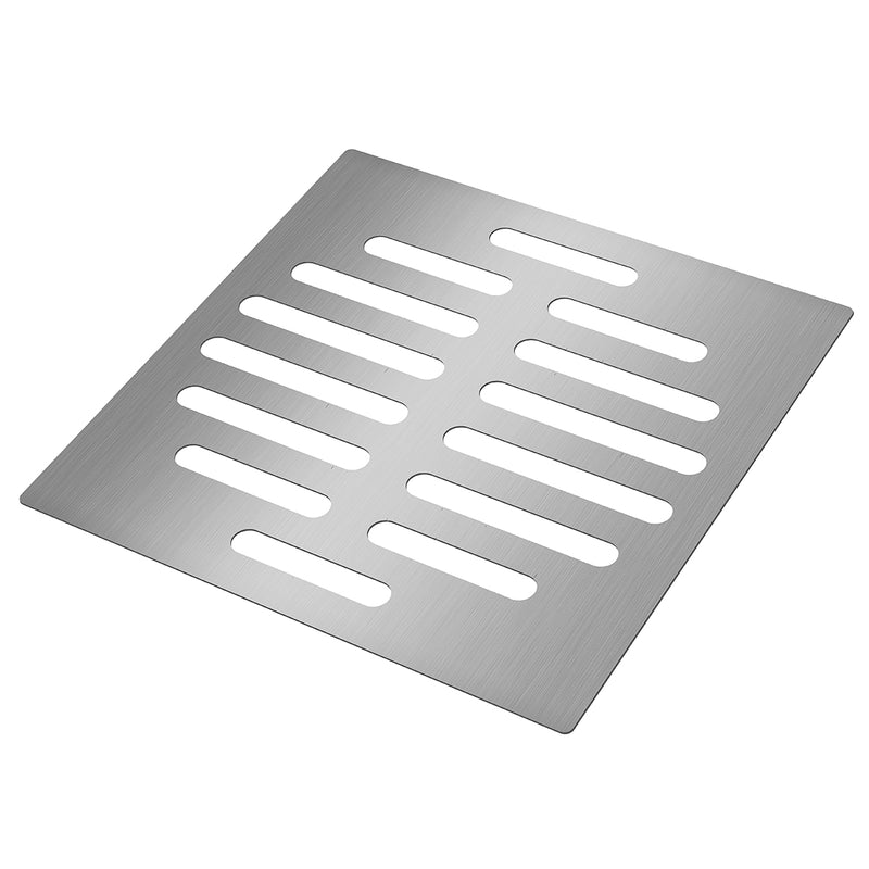 6 Inch Silver Floor Drain Protector Tone Square Shape Stainless Steel Floor Drain Cover Home