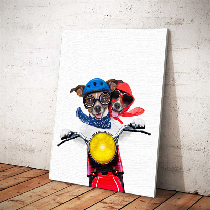Cute Dog Art Wall Sticker Print Poster Modern Painting Decor Living Room Decor