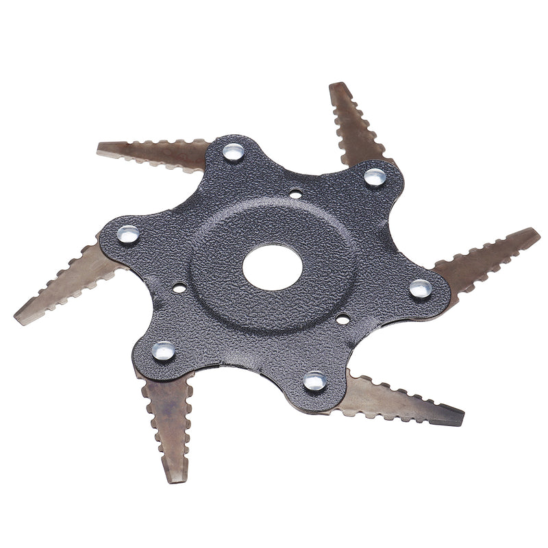 6 Teeth Grass Trimmer Head Brush Cutter Steel Garden Tool Strimmer Lawn Mower Blade