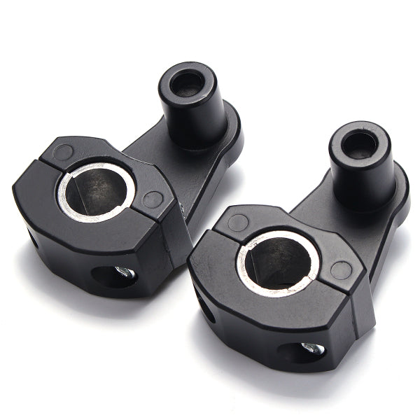 7/8 inch 22mm Motorcycle Handlebar Riser Handle Fat Bar Mount Clamps Bracket Black Aluminum