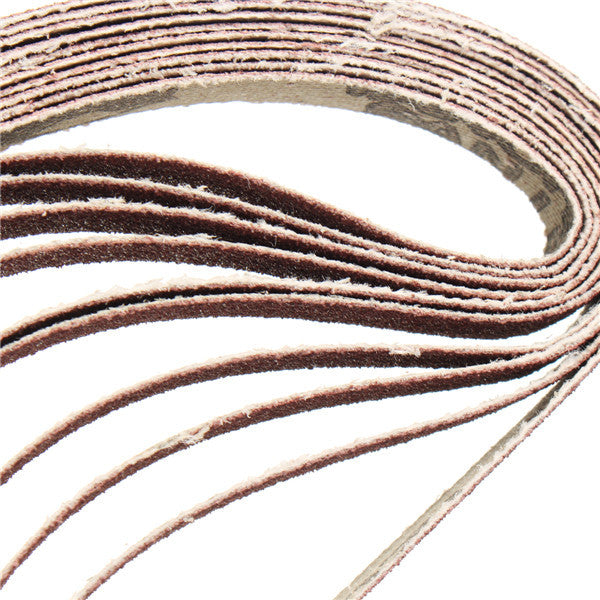 10pcs 10x330mm 60 to 600 Grit Sanding Belt for Flush Belt Machines Polishing Grind Machine