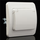250V 16A 82x82mm EU Plug Wall Waterproof Socket Charger Port Outlet