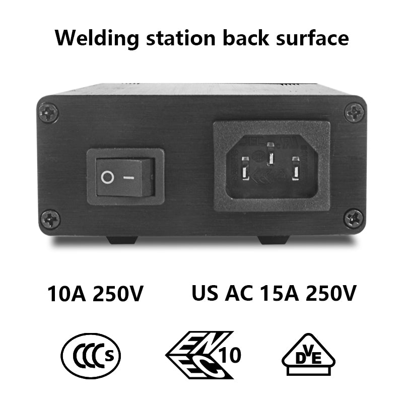 T12 LED Soldering Station 8S Quick Heating Electronic Welding Iron 200-450 100-240V with 9501 Handle