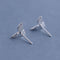 Sweet 925 Sterling Silver Earring Fashion Leaf Simple Charm Stud Earrings Gift for Girls Women