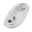 1m 1.5m 2m RCA Coaxial  Antenna Aerial Lead Cable Male to Male White RF Single Coax Cable TV RF Cable