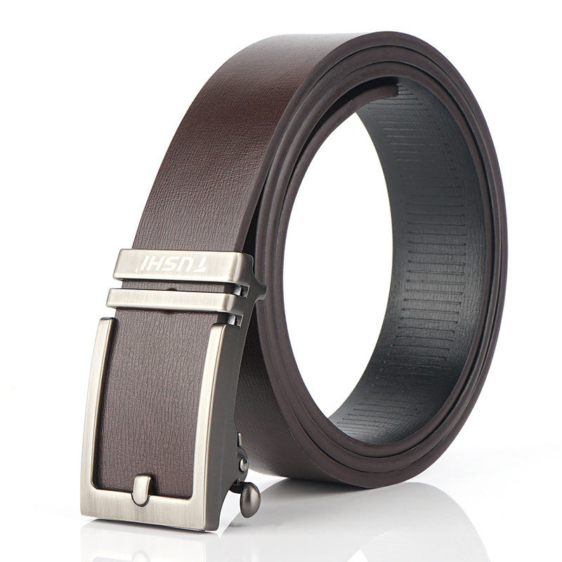 TUSHI 130cm Cowhide Leather Belt Quick Release Buckle Casual Business Belt Tactical Belts
