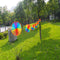 8PCS Colorful Round Windmills 28cm Diameter Classic Windmills Creative String Windmill