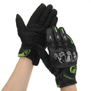 Touch Screen Carbon Fiber Sheepskin Gloves Motorcycle Racing Full Finger Glove