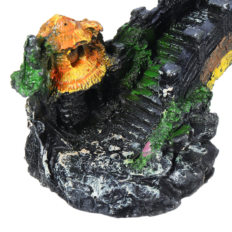 Aquarium Resin Bridge Landscape Pavilion Tree Fish Tank Ornament Decoration