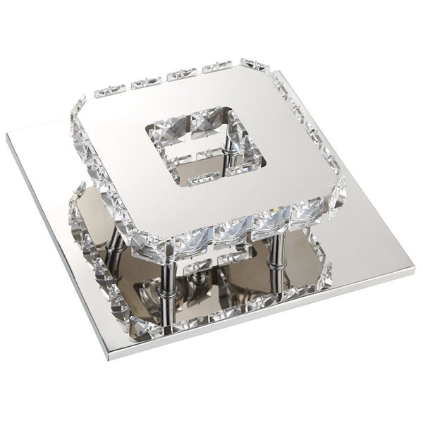 Modern LED 12W Crystal Pendant Light Corridor Stainless Steel Ceiling Lamp Fixture AC85-260V