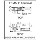Male Connector Plug & 2 Female Terminals For Optimate Accumate Battery Charger