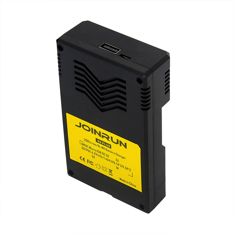 Joinrun N2 18650 Charger Smart 2 Slot Charger 1.2V 3.7V 3.2V 3.85V AA / AAA 26650 10440 14500 16340 25500 NiMH Lithium Battery Charger