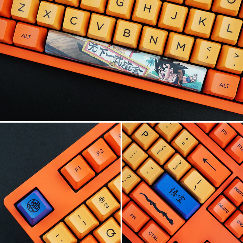 AKKO DragonBall Z GOKU 108 Key Dyesub PBT Keycap for AKKO 3108 V2 Mechanical Gaming Keyboard