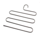 S Type Clothes Pants Trouser Hanger Multi Layers Storage Rack Closet Space Saver Stainless Steel