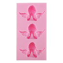 3 Colors 4-Angels Silicone Mold Chocolate Candy Fondant Square Round Rectangle Baking Tools