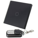 1 Gang 1 Way Touch Wall Light Switch Glass with Remote Control