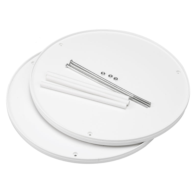 360 Rotating 2 Tier Spices Fruit Tray Turning Table Cake Rack Organizer Kitchen Storage Baskets