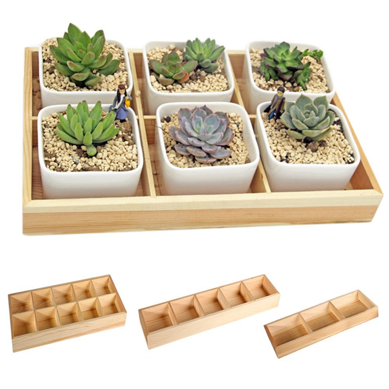Fleshy Flower Iron Ceramics Flowerpot Wooden Box Succulent Plant Flower Pot