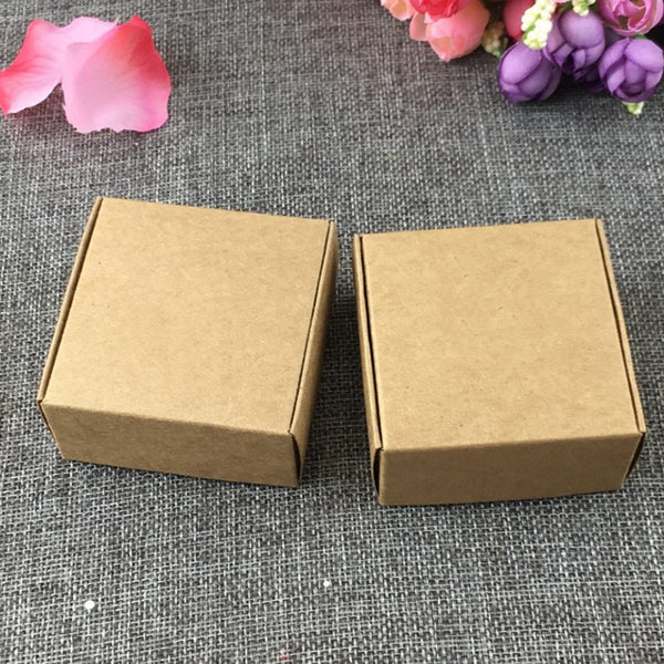 100Pcs Kraft Paper Box Nice Kraft Box Packaging Box Small Size-brown P9M7