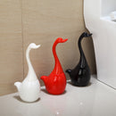 Ceramic Plastic Swan Toilet Brush Holder Creative Bathroom Funny Household  Q6L1